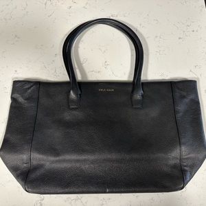Cole Haan Black Leather Handbag With Dust bag